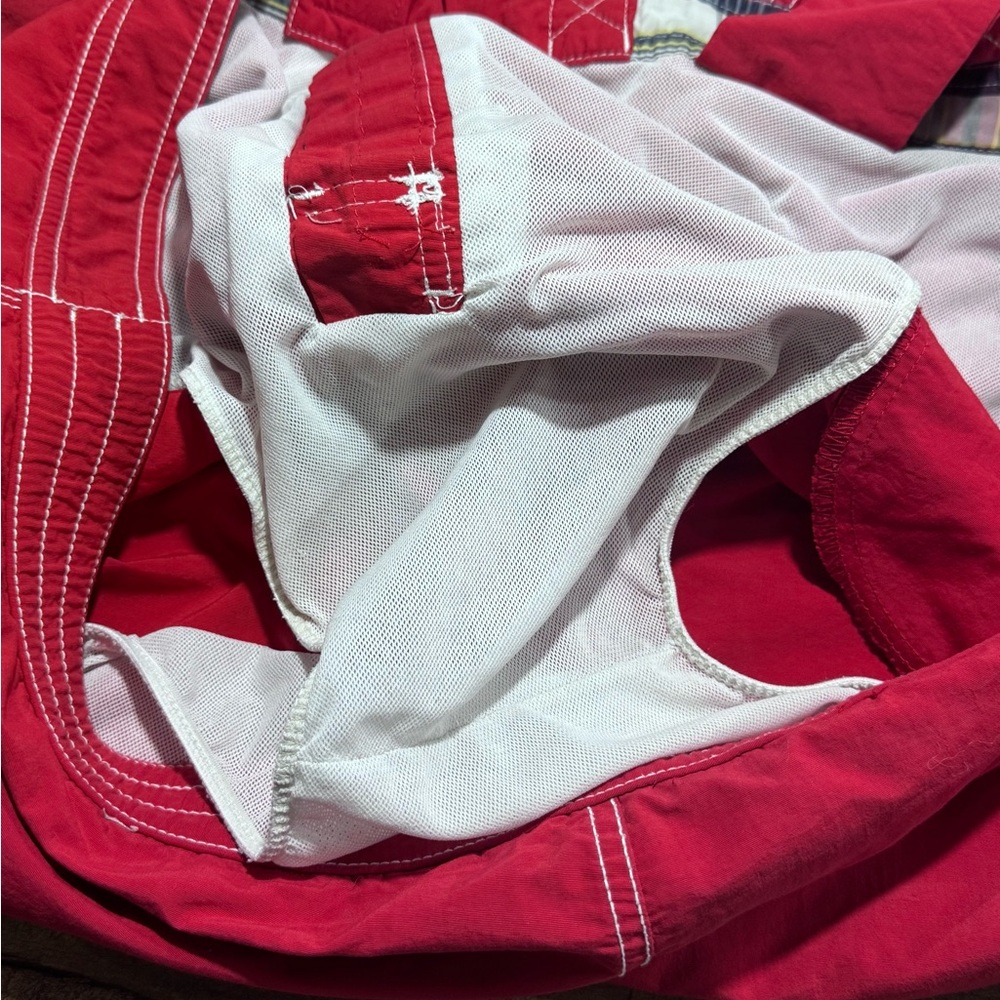 Vintage Polo Ralph Lauren Lined‎ Swim Trunks Board Shorts Red  Pockets Mens XXL - Picture 9 of 11
